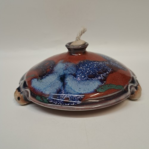 Click to view detail for #250510 Oil Lamp  Red/Blue $16.50
